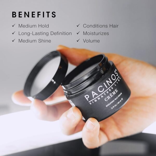 Pacinos Creme Hair Sculpting Wax Cream - Water Soluble Medium Shine Styling Cream