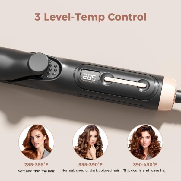 71xbZRvmq6L._AC_SL1500_.jpg 2-in-1 Hair Straightener and Curler, 360° Cool Airflow, 20 Million Negative Ions, LCD Display, 3 Temperature Settings, Anti-Scald, Dual Voltage, Women Gifts, for Women Short Hair Dual for Travel