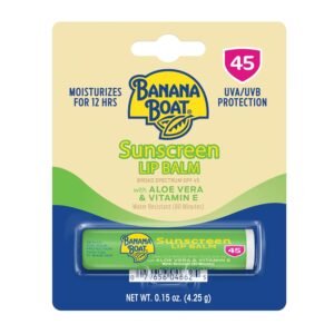 71xkn5TzjAL._SL1500_.jpg Banana Boat SPF Lip Balm with Aloe Vera & Vitamin E, 0.15oz | Beach Essentials, Moisturizing Lip Sunscreen SPF 45, Travel Sunscreen for Lips, 0.15oz