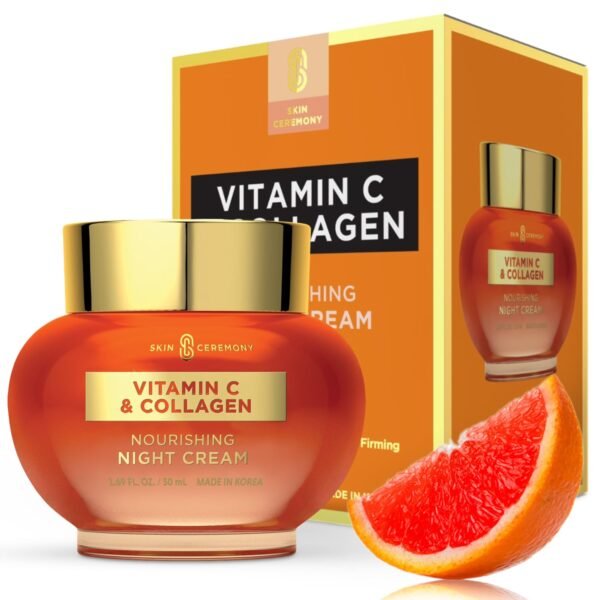 Vitamin C & Collagen Face Moisturizer - Anti-Aging, Skin Tightening, Reduces Wrinkles - Dermatologist Tested, Cruelty-Free Korean Skin Care for All Skin Types - 1.69 Fl. Oz