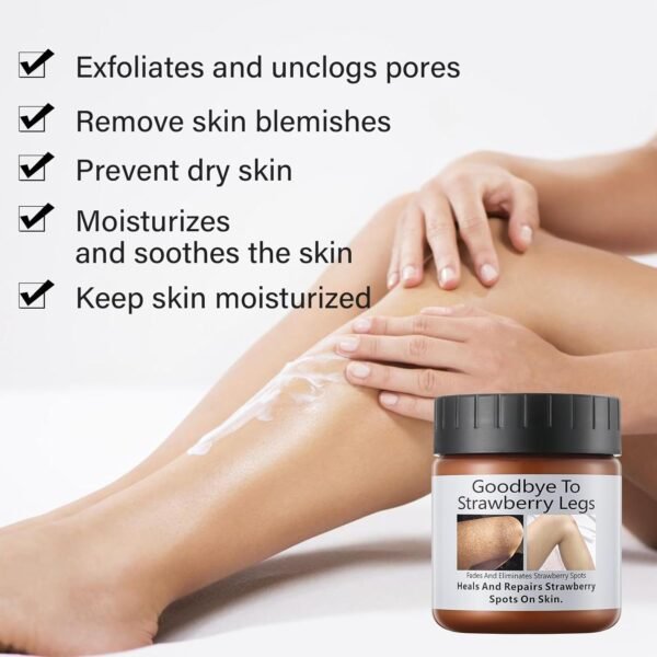 Strawberry Legs Treatment For Women, Rough Bumpy Body Cream, Lotion For Dry Skin Strawberry Skin Remover, Keratosis Pilaris Treatment Moisturizing Cream Body Moisturizer for Spots Brightening Dry