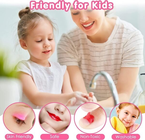 Kids Makeup Kit for Girls, Washable Make up Set Toy, 23PCS Real Makeup Set, Safe & Non-Toxic Little Girls Makeup Kit Pretend Makeup for Kids Toddlers Age 3 4 5 6 7 8 9 10 11 12 Year Old