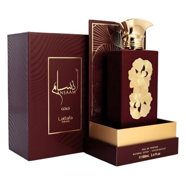 Lattafa Ansaam Gold Eau de Parfum Spray for Unisex, 3.4 Ounce
