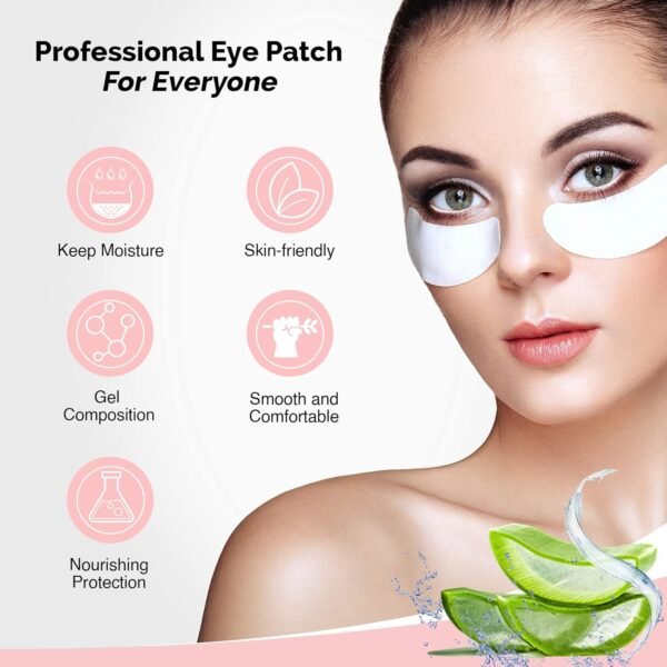 50 Pairs GreenLife 100% Naturel Eyelash Extension Under Eye Gel Pads patches kit Collagen (50 150 300 Pairs) with Aloe Vera Hydrogel Eye Patches set for Eyelash Extension Supplies Tools
