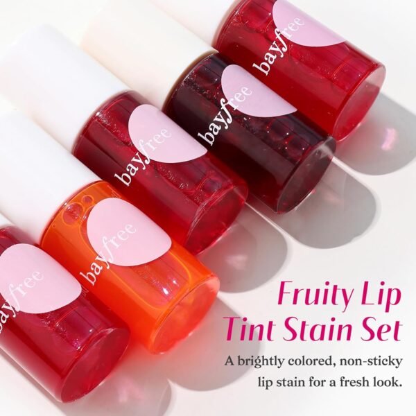 71y4I2tLgkL._SL1500_.jpg Lip Tint Stain Set, Lip Stain Long Lasting Waterproof, Lightweight, Non-sticky, Transfer-Proof, Matte Finish (fruit land)