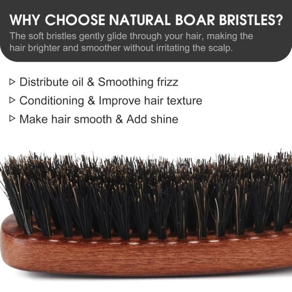 71y7x66jxuL._SL1500_.jpg BESTOOL Hair Brush, Boar Bristle for Women Men, Detangling & Styling, Natural Bristles for Thin, Fine Hair