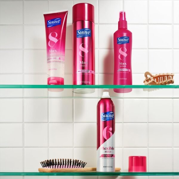 Suave Hairspray Max Hold Variety 2-Pack, Unscented & Scented Formulas – Non-Aerosol Hairspray, 11 Oz Ea