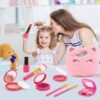 Pretend Makeup Kit for Toddlers Girls Toys Age 3 4 5 6 7 8 Years Old Gifts, Fake Play Makeup Set for Kids Toy 3-5 4-6, Unicorn Princess Little Girl Purse with Make up