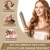 71yUScRCyxL._SL1500_.jpg Satin Heatless Hair Curler, 16 Piece Set, Overnight Heatless Curls, Not easy to slip Heatless Curling Rod You Can Sleep In, Soft Silk DIY Hair Styling Tools Kit, Silk Bonnet for Sleeping-Khaki