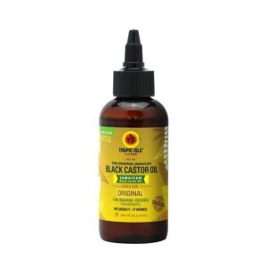 71yUnqVQFWL._SL1500_.jpg Tropic Isle Living Jamaican Black Castor Oil | Rich in Vitamin E, Omega Fatty Acids & Minerals | For Hair Growth Oil, Skin Conditioning, Eyebrows & Eyelashes, Scalp and Nail Care (PET) (4oz)