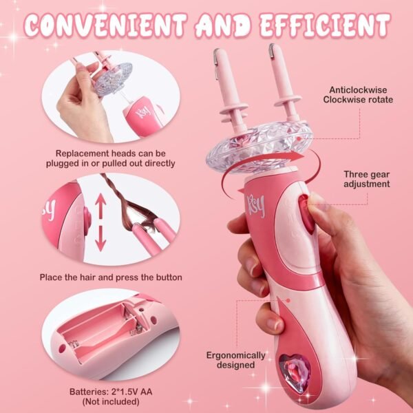 71yXQhuzIEL._SL1500_.jpg Automatic Hair Braider Machine for Girls, Electric Hair Twister Styling Tool with DIY Accessories, Easy Braiding Kit, Gift for Teen Girls