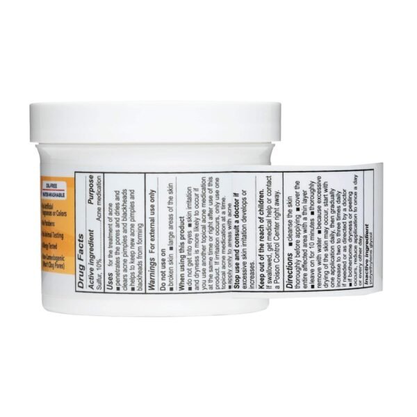 71yZnNZwuUL._SL1500_.jpg De La Cruz Sulfur Ointment - Cystic Acne Treatment for Face and Body - Daily 10 Min Spot Treatment Mask - Safe and Effective Game Changing Hormonal Acne Treatment That Clears Up Pimples 5.5 OZ.