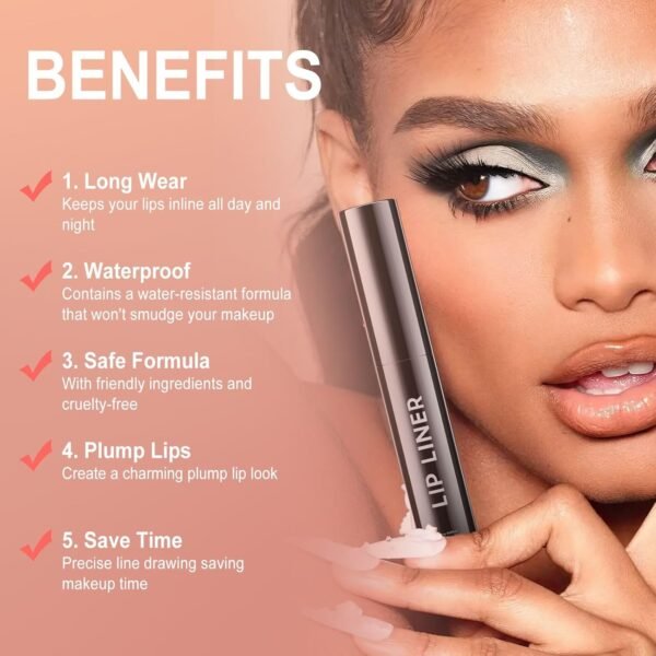 OETUIOW Lip Stain Peel off, Long-Lasting Lip Liner Stain, Moisturizing & Enhancing Complexion for All Skin Types Women, Waterproof, Easy to Use (Rose)