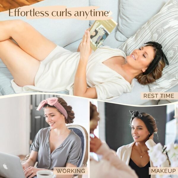 71yqqQoqyTL._SL1500_.jpg Yanibest Heatless Hair Curler, No Heat Hair Curlers to Sleep in, Super Soft Ribbon Wrap for Long Hair, Overnight Heatless Curling Set with Scrunchies and Clip, for All Hair types