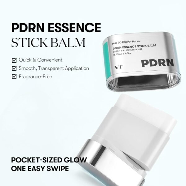 VT COSMETICS PDRN Essence Stick Balm, PDRN Collagen Multi Wrinkle Stick, All-in-One Eye & Neck Treatment, Glow Makeup Base & Face Treatment Balm, Plumping, Fine Lines (0.33 oz.)