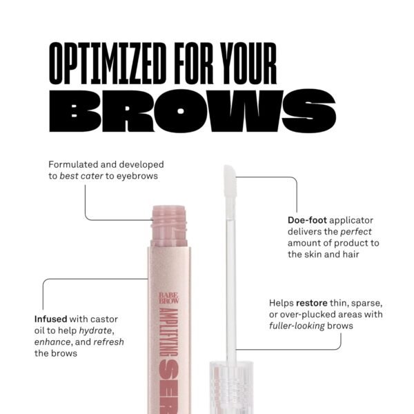 71yvZMg9PrL._SL1500_.jpg Babe Original Eyebrow Serum For Thicker Brows - Brow Serum with Castor Oil, Biotin, Repairing Amino Acids
