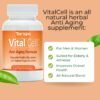 71yw8CpRyML._AC_SL1500_.jpg Vital Cell Natural Anti-Aging Supplement for Men and Women, Supporting Circulation and Healthy Organ Function (180 Vegetarian Capsules)