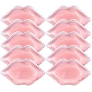 71z5IyChAL._SL1500_.jpg Lip Ice Pack for Cosmetic (10 PCS),Ice Pack After lip ice treatment, reusable ice pack lip shape ice pack to relieve pain and relax lips, anti-aging lip care ice pack to reduce lip swelling