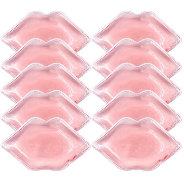 Lip Ice Pack for Cosmetic (10 PCS)，Ice Pack After lip ice treatment, reusable ice pack lip shape ice pack to relieve pain and relax lips, anti-aging lip care ice pack to reduce lip swelling
