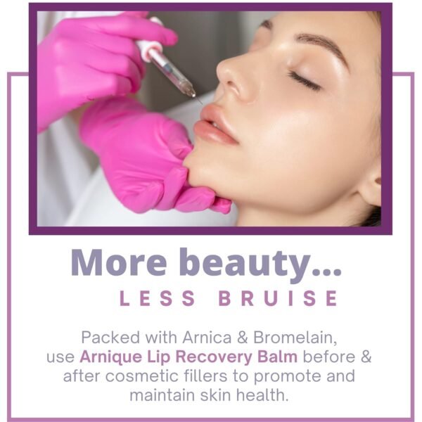 71z8l26jO5L._SL1500_.jpg Arnica Lip Balm - Lip Filler Aftercare with Arnica Montana and Bromelain, Topical Bruise Balm Masque for Lip Flip Injections and Implant Surgery to aide with Bruising, Swelling and Redness