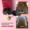 Collagen Hair Mask Deep Repair Conditioning Moisture Collagen Shea Butter Hair Treatment for Dry and Damaged Hair All Hair Types 5.4fl.oz 160ml