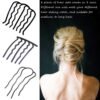 8 Pieces Hair Side Combs, Metal Hair Fork Clip Hair Pins for Buns Hair Updo U-Shape Hair Sticks for Women Hair Styling Tool Accessories