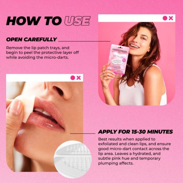71zLURlFF6L._SL1200_.jpg Instant Lip Filler for Plumped Lips in 30 Mins by Vitamasques, 3 Pack - Korean Skin Care Vegan Collagen, Hyaluronic Acid & 400 Dissolving Micro-Dart Tech for Instant & Long-Lasting Results