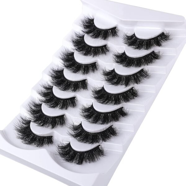 71zP4XCdfOL._SL1500_.jpg False Eyelashes Cat Eye Lashes Faux Mink Lashes Natural Look Fluffy Wispy Lashes That Look Like Extensions Pestañas Postizas D Curl Lash Strips Short Fox Eye Lashes 7 Pairs Pack