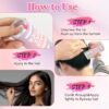 71zP6qYrteL._SL1500_.jpg Hair Wax Stick, Slick Back Hair Brush, Wax Stick for Flyaways, Rat Tail Comb Edge Brush Styling Tool Set Accessories for Women Girls(Pink)