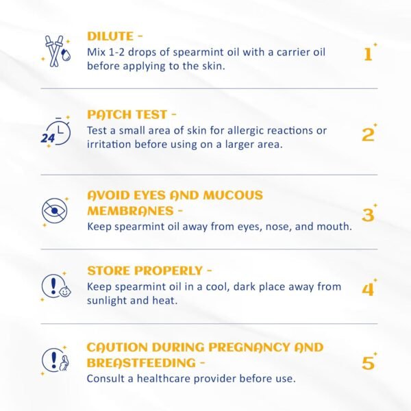 HIQILI 100ML Spearmint Oil for Skin Care, Facial, Can be Added to Lotions, Creams -100% Pure Natural Treatment Grade - 3.38 Fl Oz