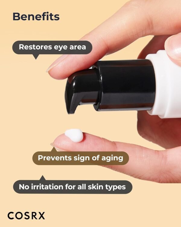 71zlIdDa8vL._SL1500_.jpg COSRX Snail Mucin Peptide Under Eye Cream, 0.84 fl oz, 73.7% Snail Mucin and Niacinamide, Eye Care, Eye Cream Anti Aging, Dark Circles, Korean Skin Care