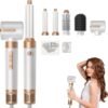 71zoWM9f9qL._AC_SL1500_.jpg 7 in 1 Hair Dryer Brush, Professional Hot Air Styler, 110000 RPM High-Speed Blow Dryer with Negative Ions for Fast Drying Curling Straightening Volumizing Versatile Hair Styling Tool