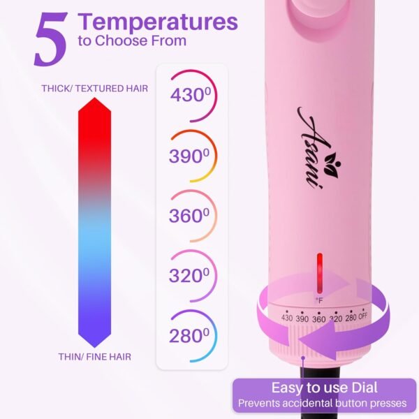 71zr0CmDPPL._AC_SL1500_.jpg Asani 360° Airflow Styler - 2-in-1 Professional Curling Wand & Hair Straightener - Flat Iron Curler with Cooling Fan, Air Vents - Crimper Styling Tool for Volume & All-Day Curls - for All Hair (Pink)