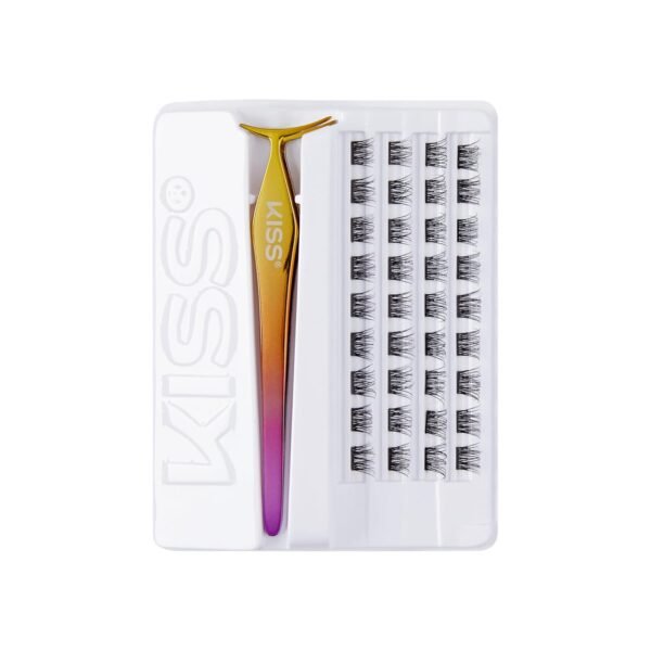 71zvB2-dKWL._SL1500_.jpg KISS imPRESS Falsies Self Adhesive Eyelashes, Press On Lashes, 12mm-14mm Natural Volume Lashes, Black, No Glue Needed, Invisible Band, 36 Lash Clusters & Non-Stick Applicator - Natural