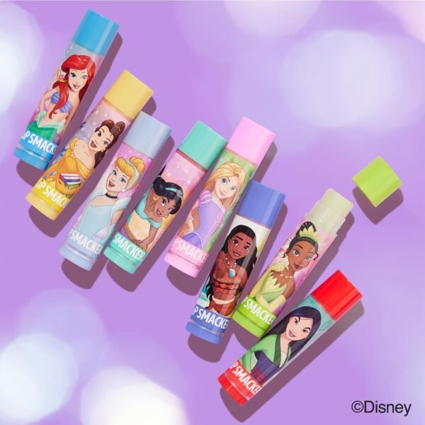 71zyAvdi1qL._SL1500_.jpg Lip Smacker Disney Princess Flavored Lip Balm Party Pack 8 Count, Clear, For Kids