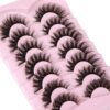 81ToiuWUL._SL1500_.jpg Mink Lashes Wispy 6D False Eyelashes 17mm Volume Cat Eye Lashes that Look Like Extensions Strip Lashes Pack