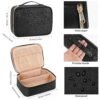 OCHEAL Makeup Bag, Cute Makeup Organizer Bag Potable Make up Bag for Cosmetics Toiletry Accessories with Divider and Brushes Compartments, Travel Case Cosmetic Bags Women and Girls-Black