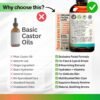 816H0iIo-L._SL1500_.jpg Organic Castor Oil For Face Moisturizer, Eyes, Eyelashes, Eyebrows, Wrinkles with Jojoba, Rosehip, Grapeseed, Squalane, Palmarosa, Bergamot and Vitamin E for Gentle Skin, Men & Women 1oz