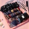 81PVHn448L._SL1500_.jpg YANRONG 755PCS Hair Accessories for Woman Set Seamless Ponytail Holders Variety Hair Scrunchies Hair Bands Scrunchy Hair Ties For Thick and Curly (Mix)