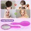 Wig Brush Comb Set, 6pcs Professional Styling Extension Brush Kit with Travel Size for Human and Synthetic Hair