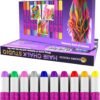 Desire Deluxe Hair Chalk for Girls Makeup Kit of 10 Temporary Colour Pens Gifts, Great Toy for Kids Age 5 6 7 8 9 10 11 12 13 Years Old, "Blue,Green,Grey,Pink,Purple