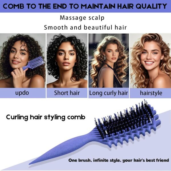 81-2vLoTnrL._SL1500_.jpg Curly Hair Brush Candybrush Curl Defining Brush for Detangling Shaping and Defining Curls for Women, Men, Wet & Dry Hair (Purple)