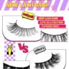 81-5aerLJL._SL1500_.jpg Onlyall Natural Lashes Wispy Lashes Natural Look False Eyelashes Natural Flared Eyelashes False Eye Lashes Soft Fluffy Lashes 7 Pairs DK53