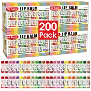 81-76JCpPlL._SL1500_.jpg AZEN 200 Pack Lip Balm, Natural Lip Balm Bulk, Lip Care Product, Moisturizing Lip Balms for dry cracked lips - 12 Flavors