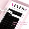 VEYES INC Cashmere Luxe Lashes - Tapered Tips Volume Lash Extension Trays B/C/CC/D/M/J Curl, 0.03-0.05, 8-17mm | Matte Black Professional Eyelash Supplies for Lash Techs (0.03 D 8-16mm)