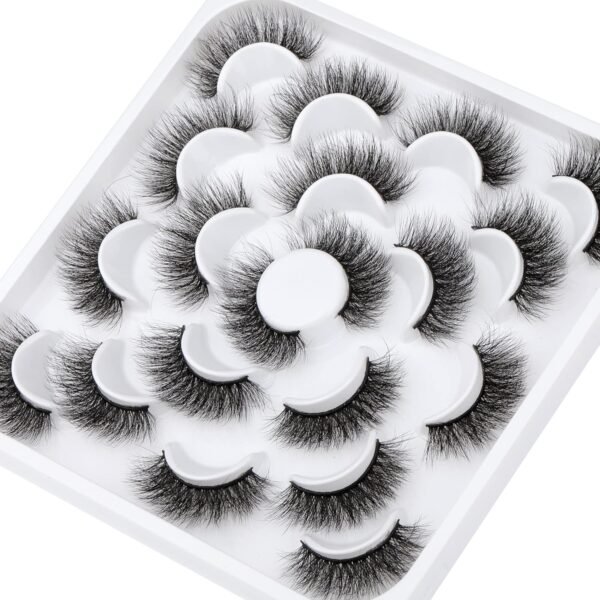 81-KY6Sm8LL._SL1500_.jpg ALICROWN Fuzzy Mink Lashes, Faux Mink Eyelashes 3D Volume Lashes Pack Handmade Dramatic Thick Crossed Fake Eyelashes Soft Reusable 10 Pairs