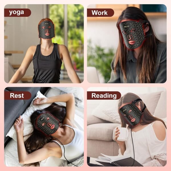 Red Light Therapy for Face,7-Mode Face Mask Led Light Therapy.Red Light for Face, 850nm Near Infrared Conducted FSA Red Light Therapy for Facial,Portable red Light Therapy for use at Home