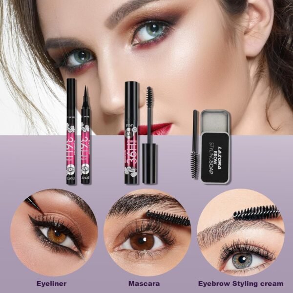 81-UfNkx5qL._SL1500_.jpg Women Full Kit Make up Kit Makeup Sets Women Includes Eyeshadow Palette Lip Gloss Liquid Lipstick Make up Sponge Brushes Eyebrow Concealer With Makeup Bag