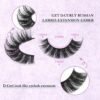 81-WF2Fjs9L._SL1500_.jpg False Eyelashes Russian Strip Lashes Volume Fake Eyelashes Extension D-Curly Wispy Handmade Soft Reusable 14 Pairs Lashes Pack
