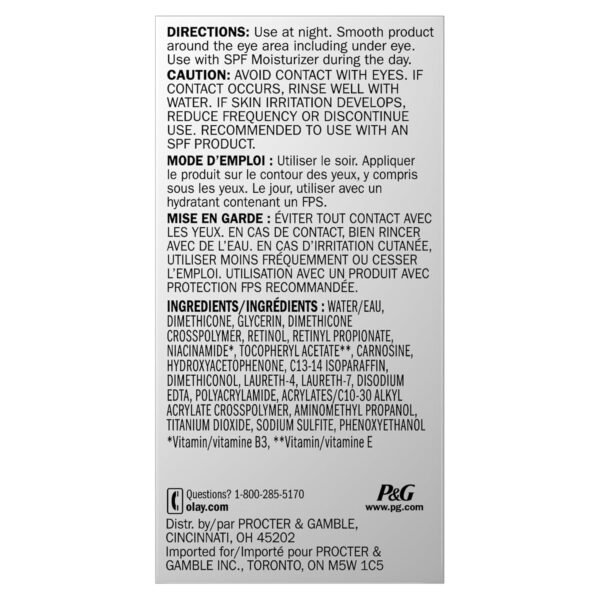 81-bGKYnL._SL1500_.jpg Olay Retinol 24 MAX Night Eye Cream, 0.5 oz